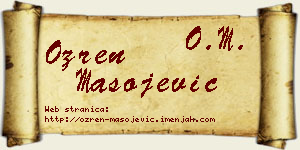 Ozren Mašojević vizit kartica